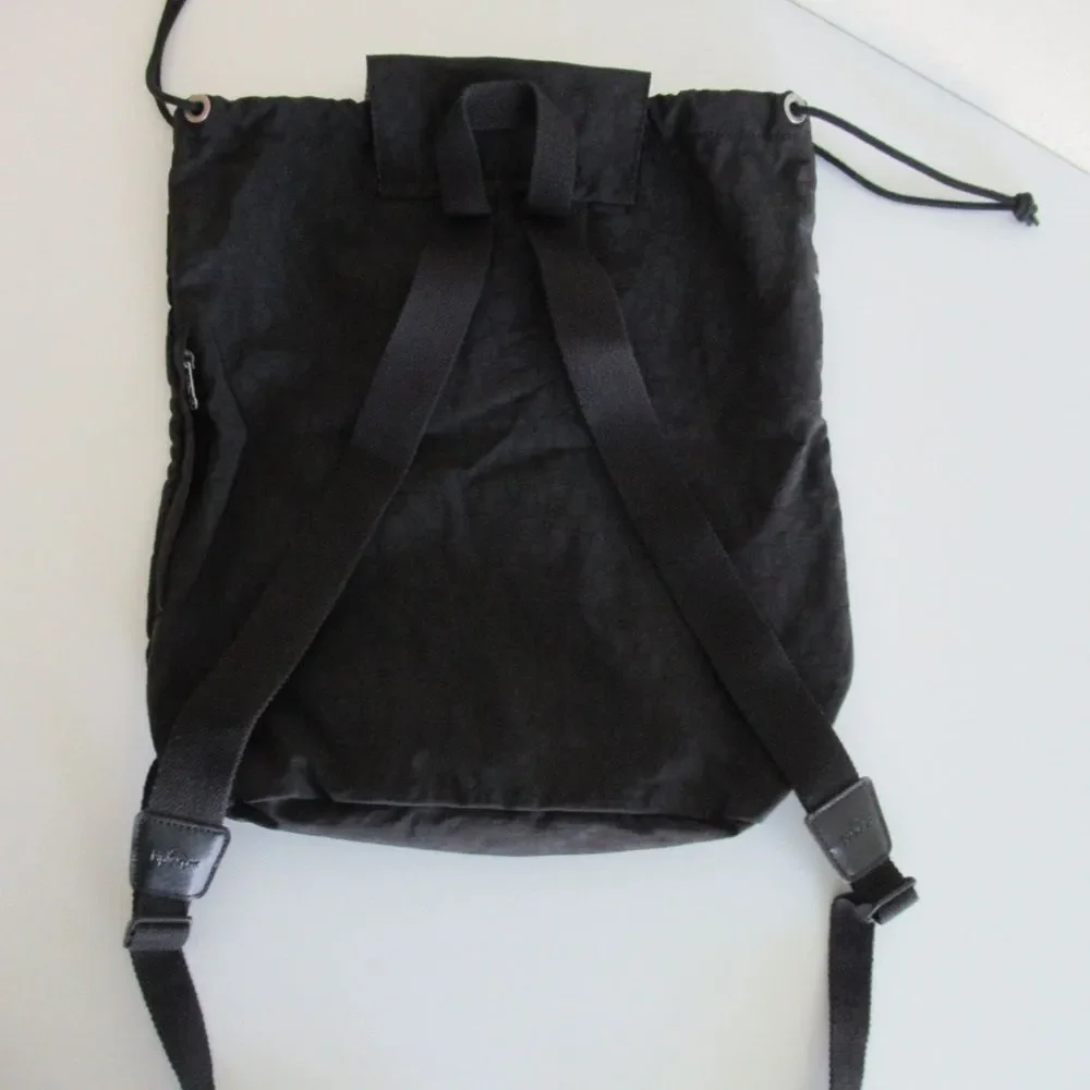 Kipling Heritage Drawstring Backpack in Black Nylon